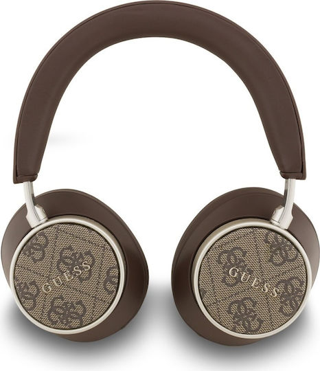 Guess 4G Classic Logo Wireless / Wired Over Ear Headphones with 32 hours of Operation Brown
