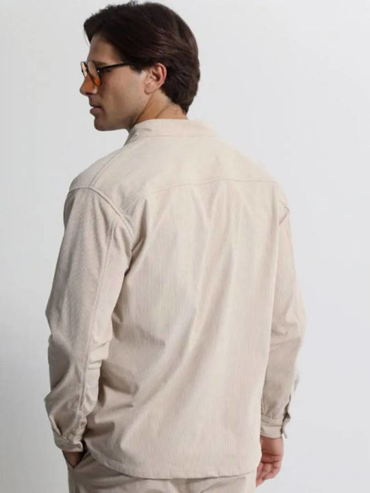 Μακρυμάνικo Overshirt Light Beige