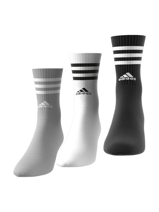 adidas Performance 3-Stripes Cushioned Athletic Socks Multicolour 3 Pairs