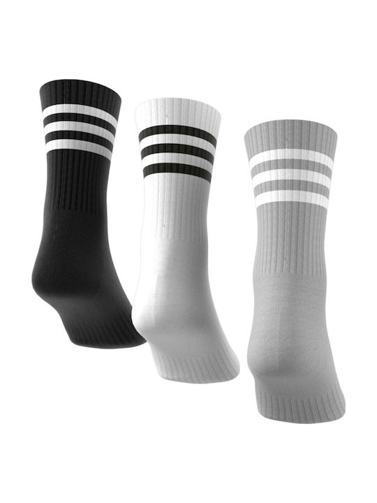 adidas Performance 3-Stripes Cushioned Athletic Socks Multicolour 3 Pairs