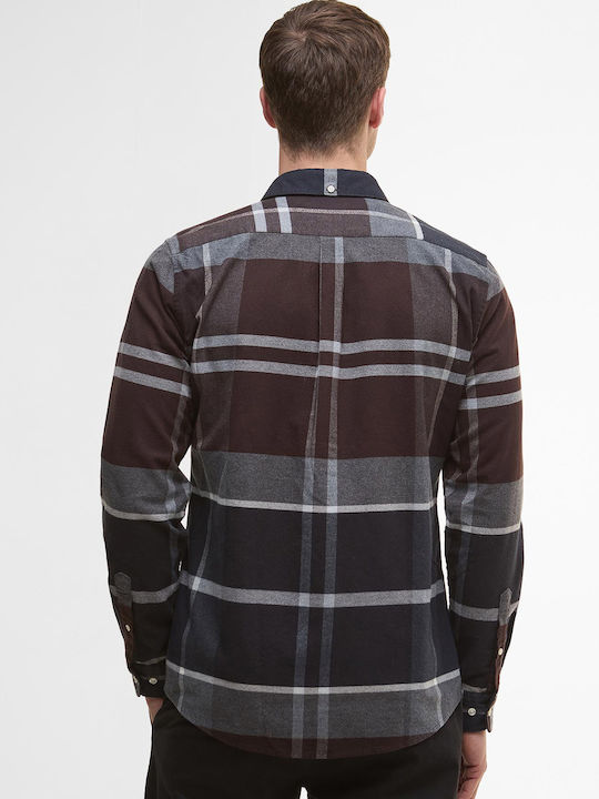 Long-sleeved Cotton Shirt Brown