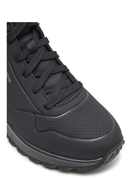 Women's Ankle Boots Platform & Fur Black