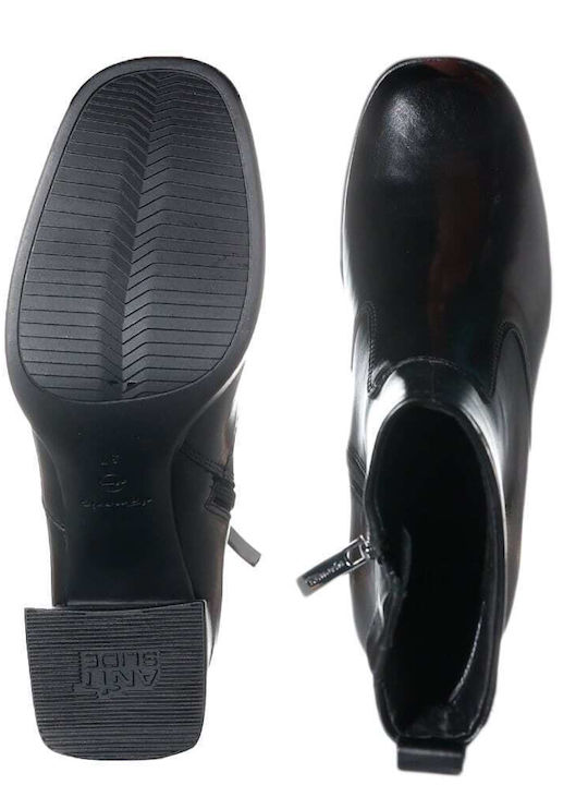 Leder Stiefeletten Damen Schwarz