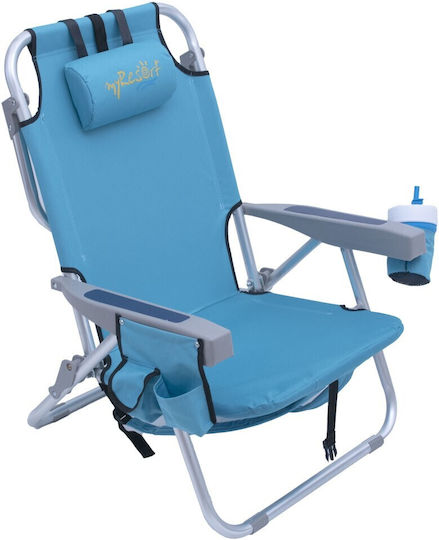 Myresort Beach Chair Aluminum Blue Beach Chair 600d Polyester