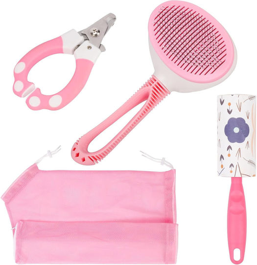 Belle Vous Brush Small / Medium Dogs for Coat Grooming Pink