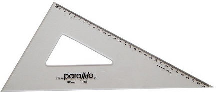 Parallilo Triunghi Geometric Transparent 36cm