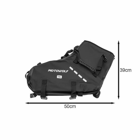 Motowolf Saddle Bags Mb2bk18l Σαμάρι Μοτοσυκλέτας 18lt σε Μαύρο Χρώμα
