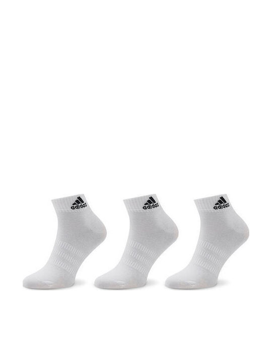 adidas Thin and Light Running Κάλτσες Λευκές 3 Ζεύγη