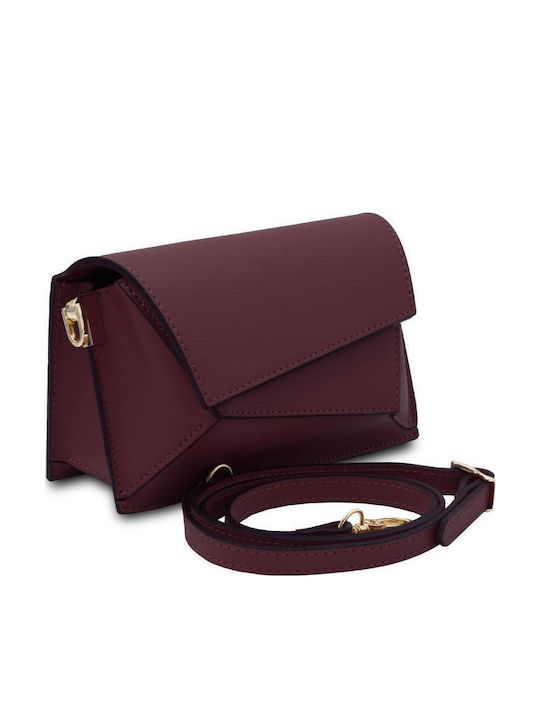 Leather Women's Bag Shoulder Burgundy