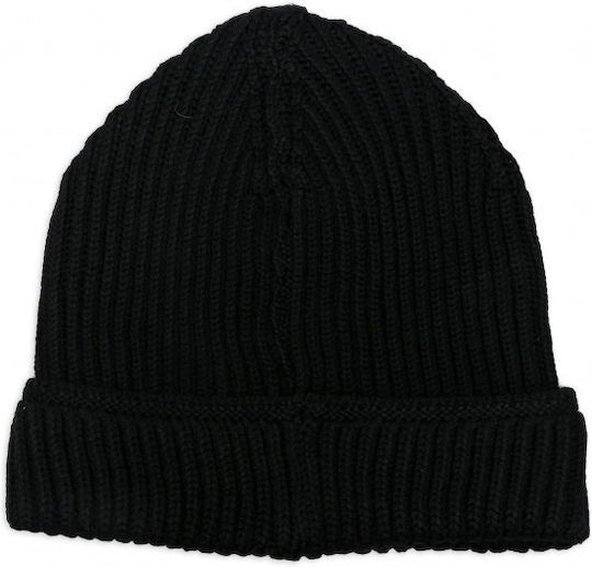 Beanie Unisex Σκούφος Πλεκτός σε Μαύρο χρώμα