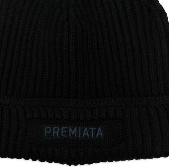 Beanie Unisex Σκούφος Πλεκτός σε Μαύρο χρώμα