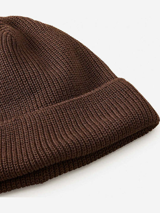 Beanie Ανδρικός Σκούφος Πλεκτός σε Καφέ χρώμα