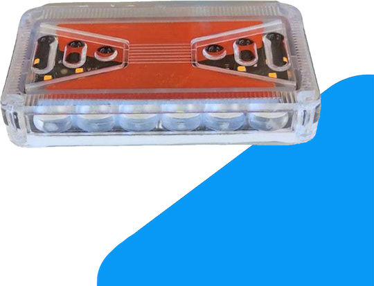 Αδιάβροχο Led Όγκου Φορτηγού Dc 24v Led 2τμχ Πορτοκάλι Ml13-2 Oem