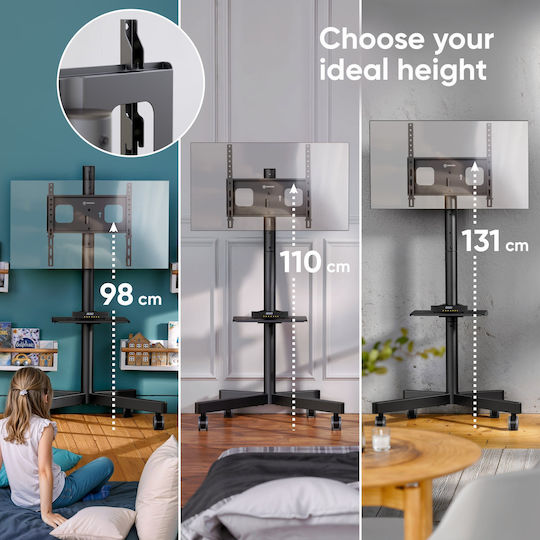 Onkron Βάση Τηλεόρασης Τοίχου έως 65" και 35kg Μαύρο