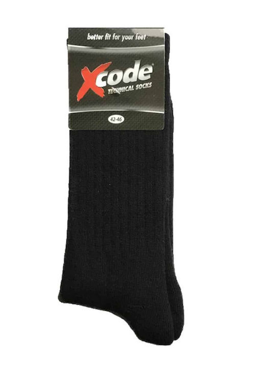 Xcode Force Cotton Running Κάλτσες Μαύρες 1 Ζεύγος