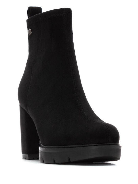 Wildleder Stiefeletten Damen Schwarz