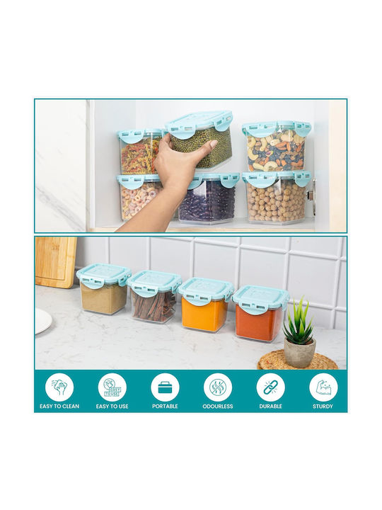 Belle Vous Set 15buc Cutii Uz General cu capac Plastic Albastru 650ml