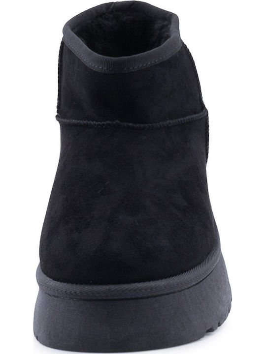 Stiefeletten Damen mit Pelz Schwarz