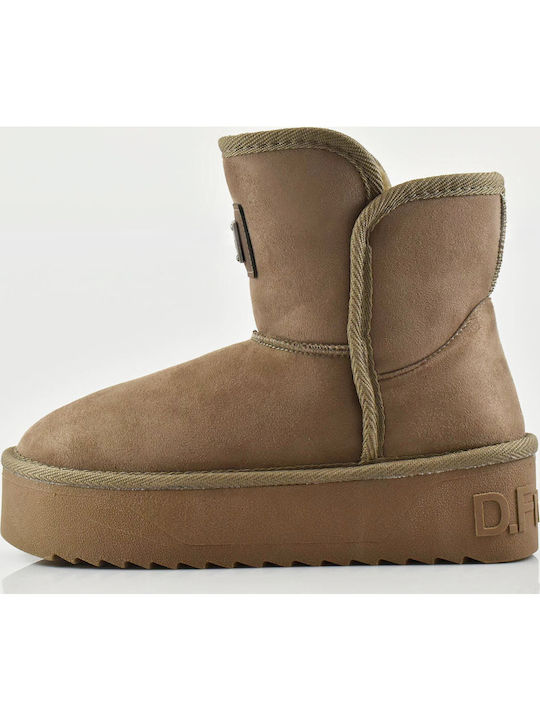 Nordic V.2 Women's Ankle Boots with Fur Brown