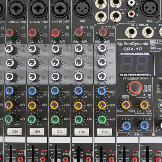 EuroDynamic CPX-12 Αναλογικός Μίκτης 12 Καναλιών & Bluetooth