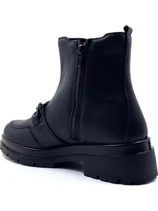 Leather Women's Ankle Boots Black