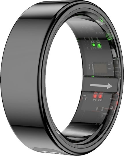 Colmi R12 Smart Ring 18.3mm Wasserdicht mit Pulsmesser Schwarz