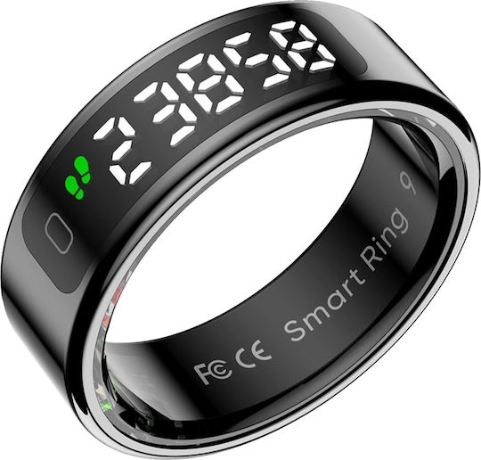 Colmi R12 Smart Ring 21.6mm Wasserdicht mit Pulsmesser Schwarz