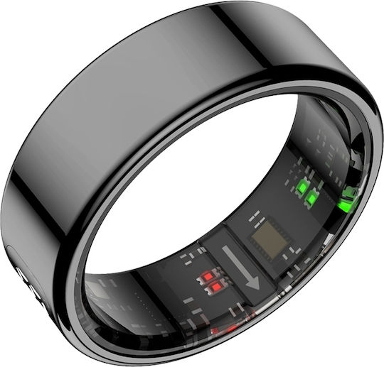 Colmi R12 Smart Ring 21.6mm Wasserdicht mit Pulsmesser Schwarz