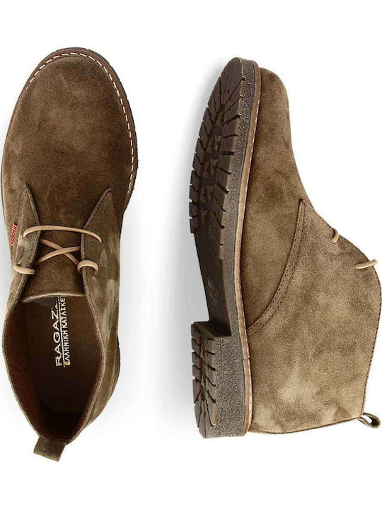 Suede Women's Ankle Boots Brown