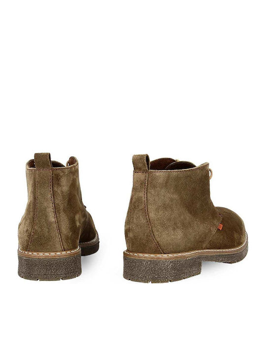 Suede Women's Ankle Boots Brown