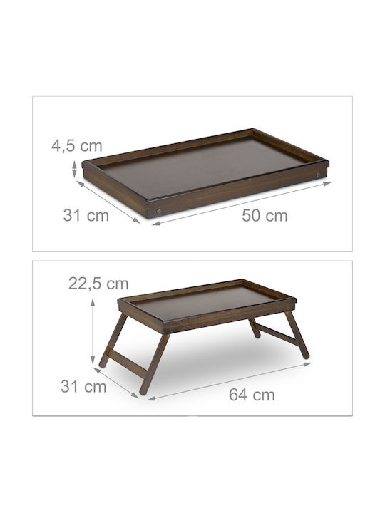 Relaxdays Bamboo Δίσκος Σερβιρίσματος 22.5x64x31cm