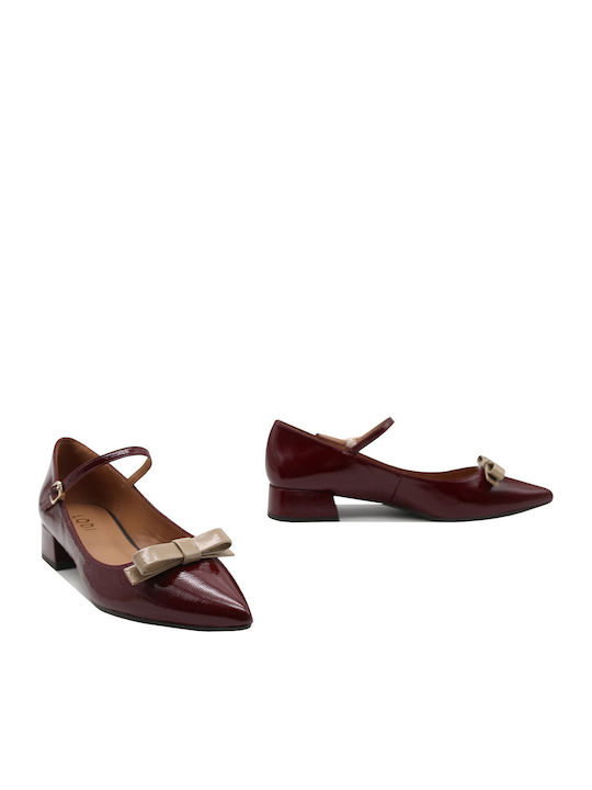 Pantofi cu toc Burgundy