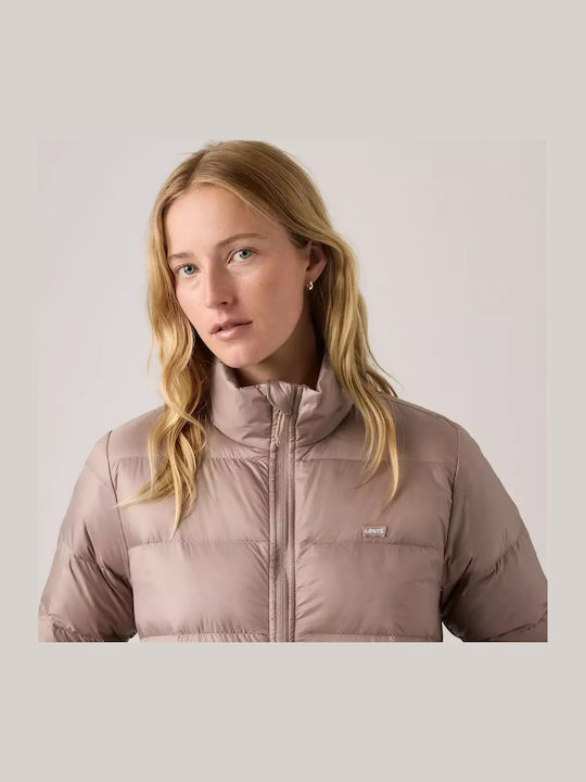 Willa Down Packable Κοντό Γυναικείο Puffer Μπουφάν για Χειμώνα Καφέ