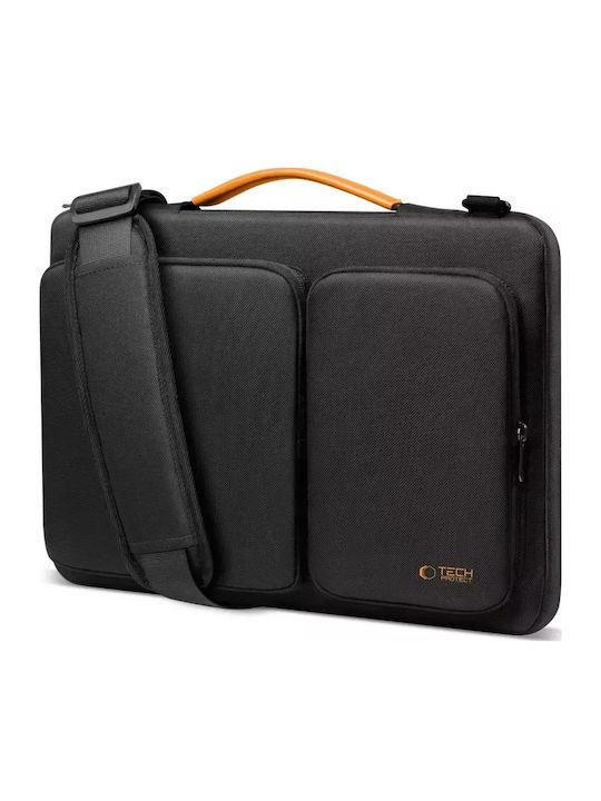 Tech-Protect Defender Τσάντα Ώμου / Χειρός για Laptop 14" Black / Orange