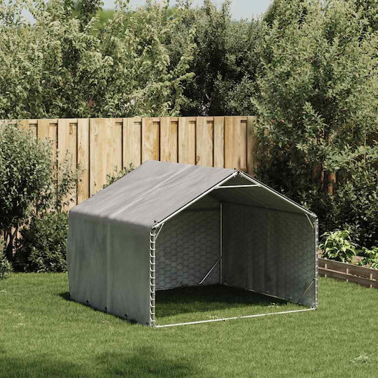 Outdoor Dog Kennel Cover 2x2x1.5 M Galvanized Steel