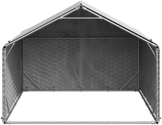 Outdoor Dog Kennel Cover 2x2x1.5 M Galvanized Steel