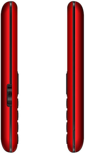 EasyPhone XS Single SIM Κινητό με Μεγάλα Κουμπιά Κόκκινο