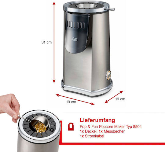 Solis Popcorn Maker Hot Air 1200W