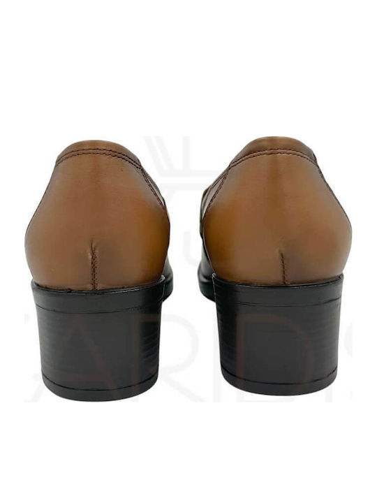 Leather Tabac Brown Heels
