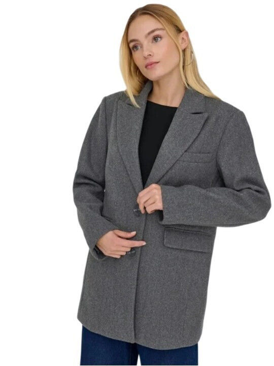 Only Γυναικείο Σακάκι Dark Grey Melange