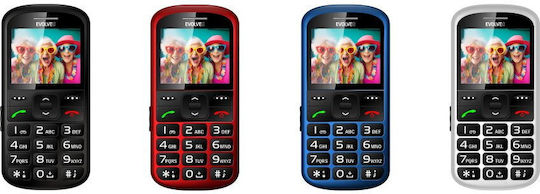 Evolveo EasyPhone XS Single SIM Мобилен Телефон с Големи Бутон Черен