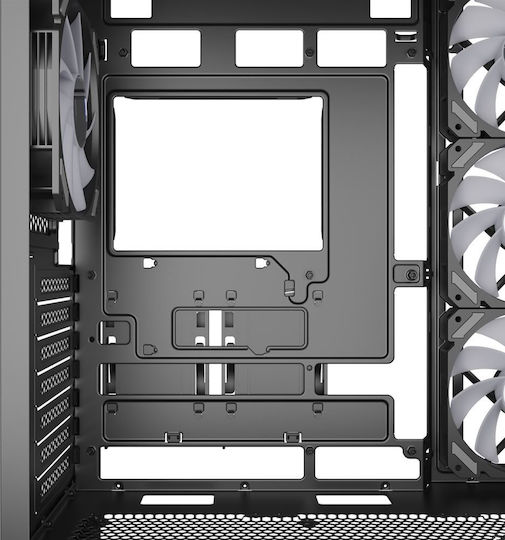 Sharkoon AK7 ARGB Gaming Midi Tower Κουτί Υπολογιστή με Πλαϊνό Παράθυρο Μαύρο