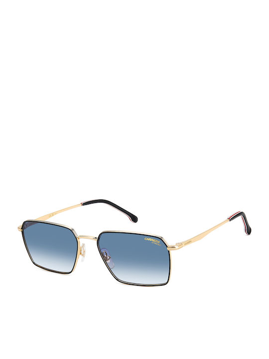 Carrera Men's Sunglasses with Gold Metallic Frame and Grey Gradient Lens 356/S RHL/08