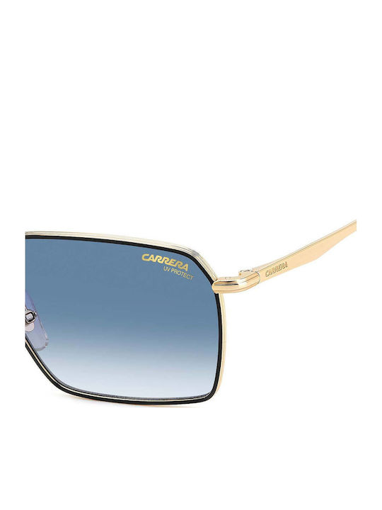 Carrera Men's Sunglasses with Gold Metallic Frame and Grey Gradient Lens 356/S RHL/08
