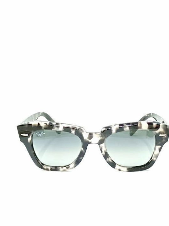 Ray Ban State Street Women's Sunglasses with Brown Tartaruga Plastic Frame and Black Gradient Lens RB2186 133371