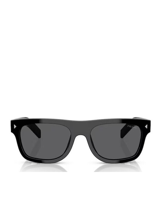 Prada Men's Sunglasses with Black Plastic Frame and Gray Lens PRB12S 16K731