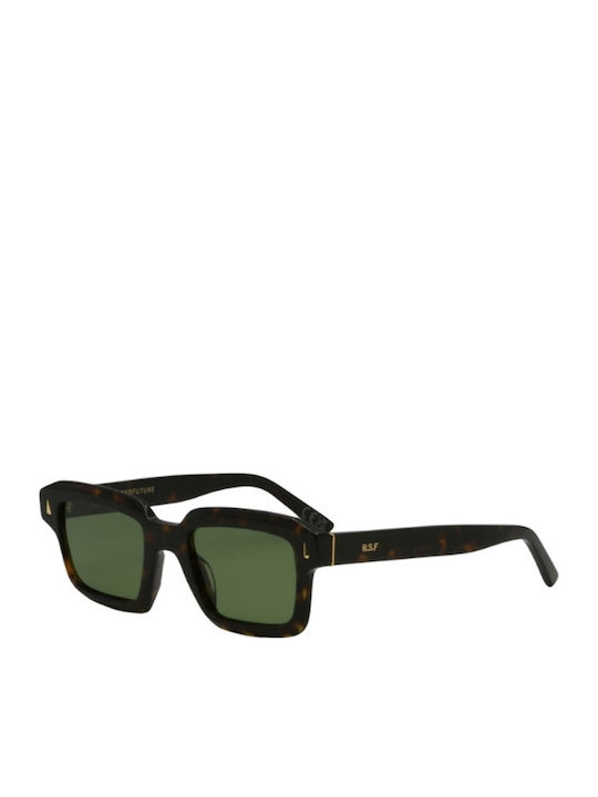 Retrosuperfuture Unisex Sonnenbrille mit Braun Schildkröte Kunststoff Gestell und Grün Linse GIARDINO-VK2