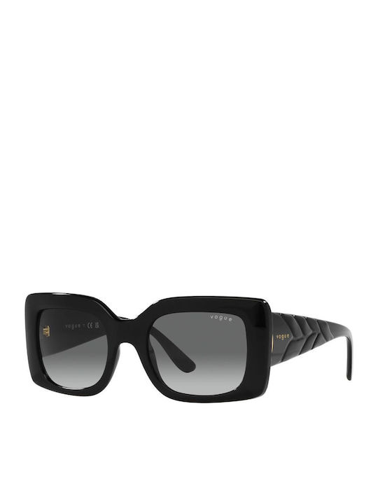 Vogue Women Sunglasses with Black Horn-Rimmed Frame and Grey Gradient Lens VO5481S W44/11