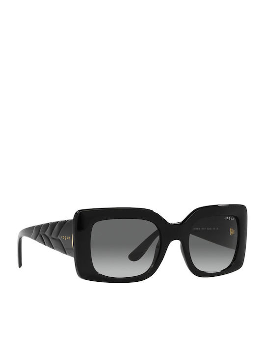 Vogue Women Sunglasses with Black Horn-Rimmed Frame and Grey Gradient Lens VO5481S W44/11