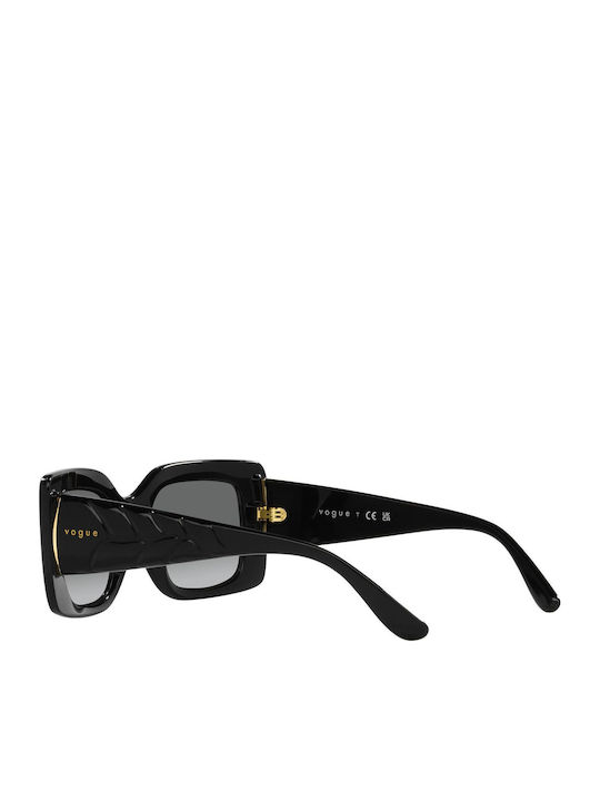 Vogue Women Sunglasses with Black Horn-Rimmed Frame and Grey Gradient Lens VO5481S W44/11